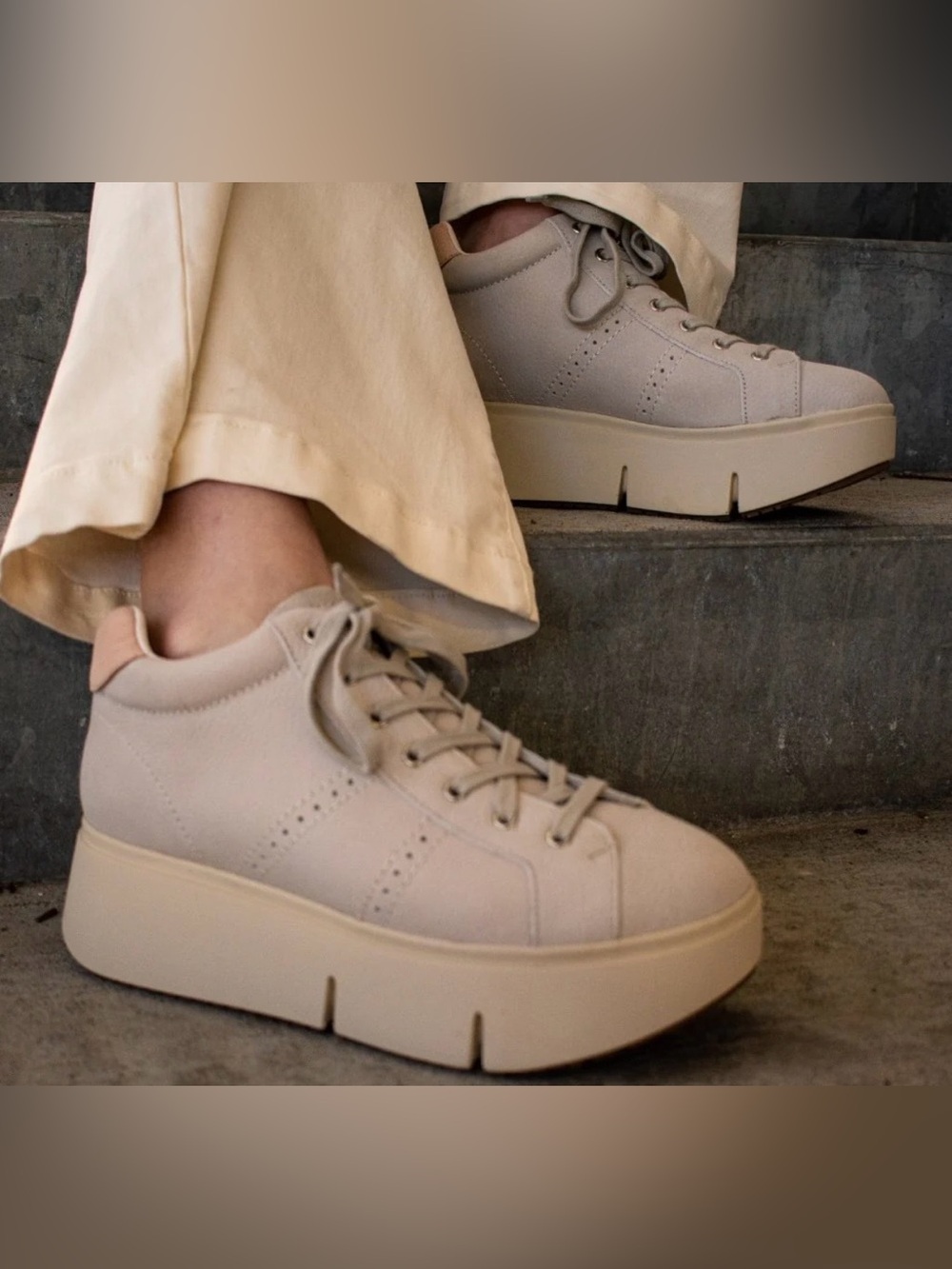 Naked Feet: ESSEX in MIST Platform High Top Sneakers Size 7.5